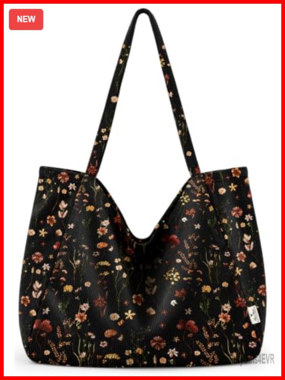 Large Corduroy Hobo Bag Slouchy Shoulder Tote Bohemian Everyday Work Travel